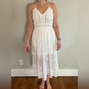 Asos White Embroidery Dress